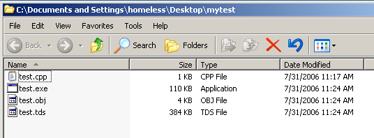 Figure 5-11: the mytest directory contents
