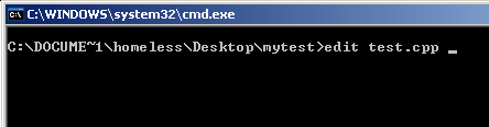 Figure 5-5: typing edit test.cpp